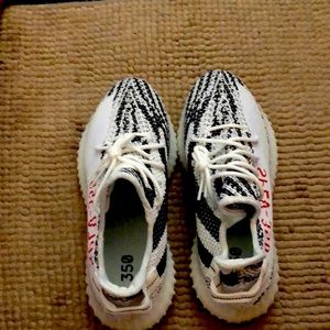 White Yeezy sneakers